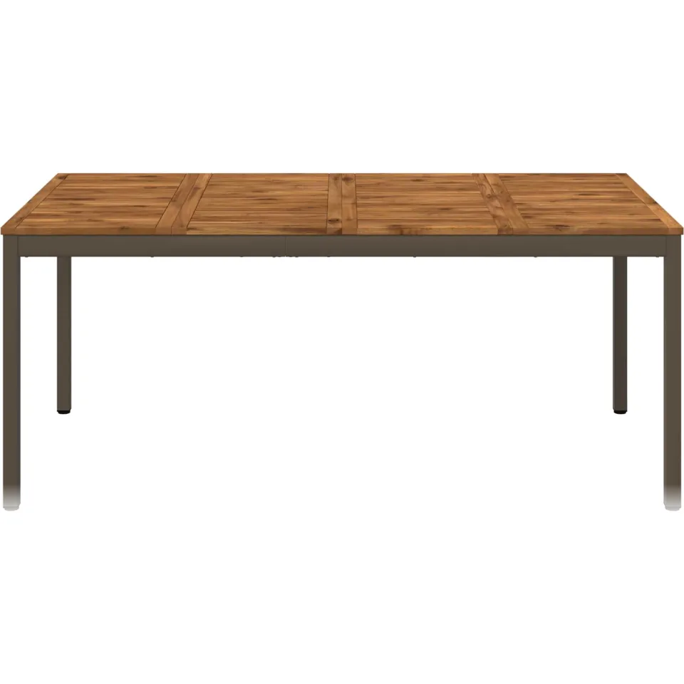 vidaXL Tuindiner tafel NAARDEN Natuurlijk en Koffie 147 x 88,5 x 75 cm Bruin