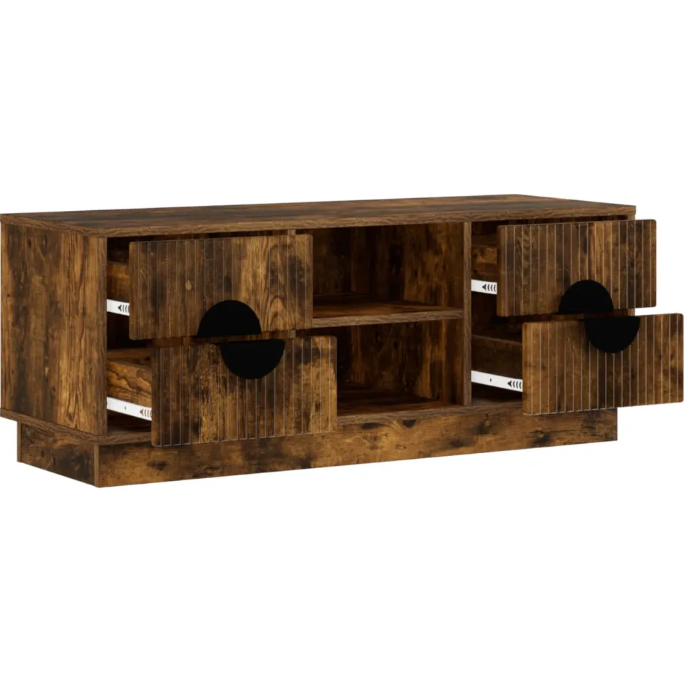 vidaXL Tv-meubel VENRAY 101 x 36,5 x 40 cm Gerookt eiken, foto 2