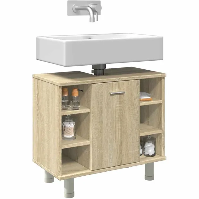 vidaXL Badkamerkast 60x32x53,5 cm spaanplaat sonoma eikenkleurig Bruin