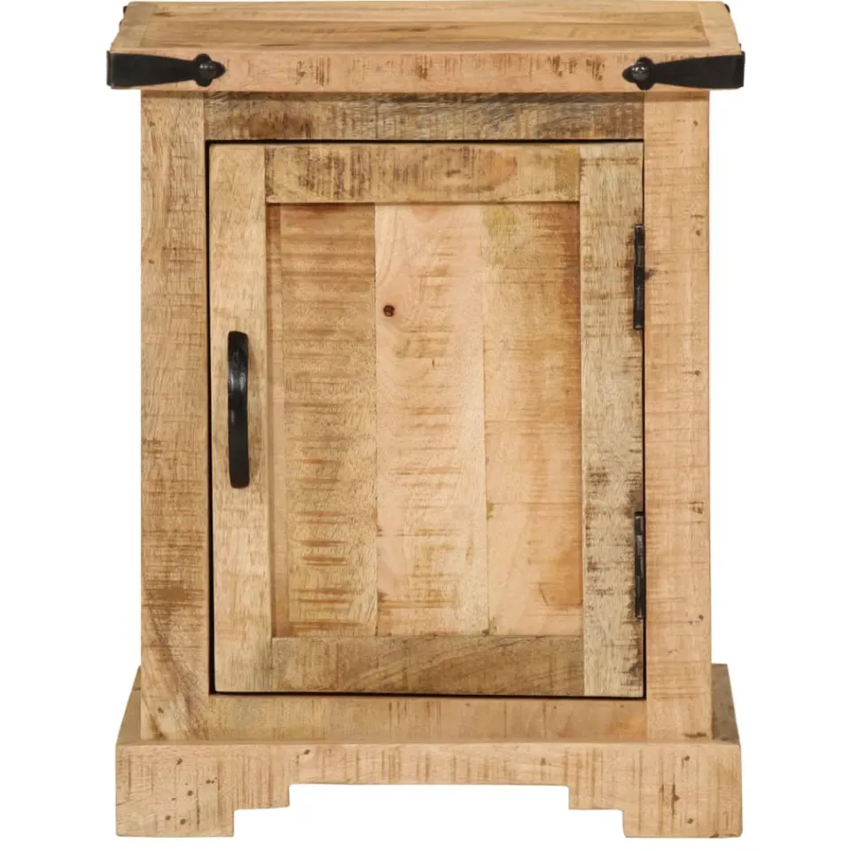 vidaXL Nachtkastje 40x35x50 cm massief mangohout bruin, foto 2