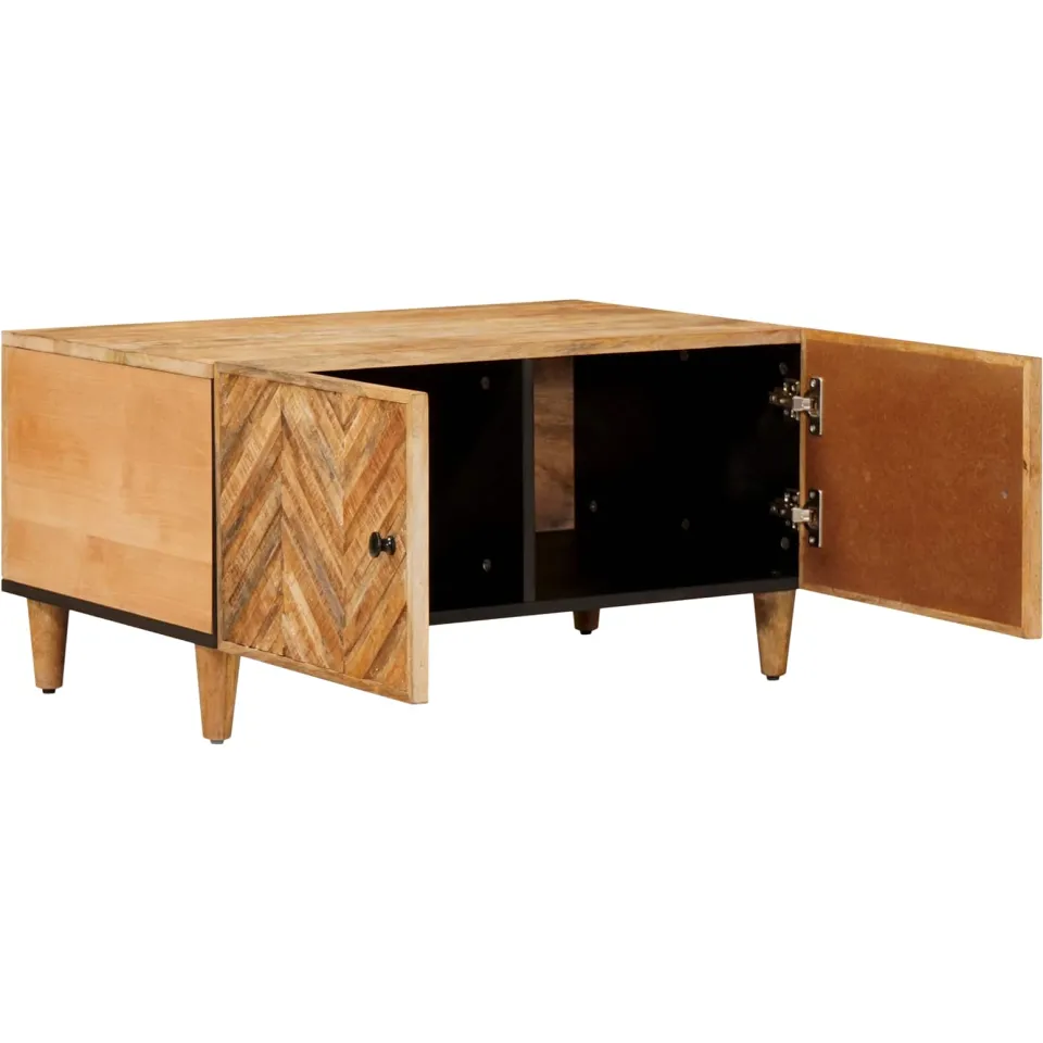 vidaXL Salontafel Bruin 80 x 50 x 40 cm Massief Mango Hout, foto 2