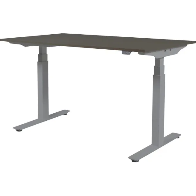 Schaffenburg Zit Sta Bureau - Plus Elek 160x80 logan eik - alu frame Aluminium (RAL9006)/Logan eiken