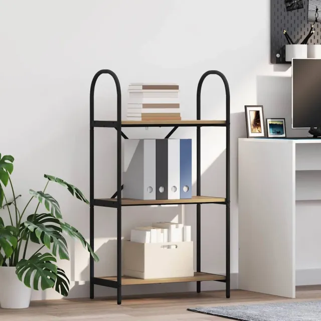 vidaXL Boekenkast 3-laags 60 x 30 x 109 cm Bewerkt hout Artisan Eiken, foto 2