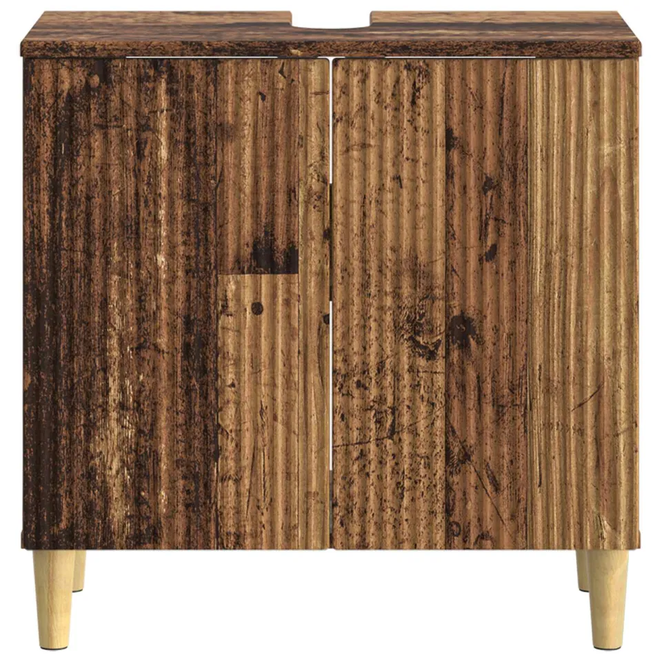vidaXL Badkamer wastafelkast ARNHEM Oud hout 59,5 x 31,5 x 59 cm bruin, foto 4