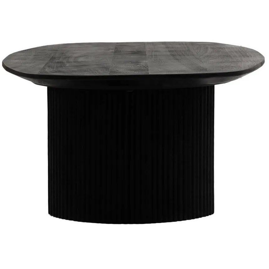Giga Meubel Salontafel Feline - Deens Ovaal - Zwart - Mangohout - 130cm, foto 4