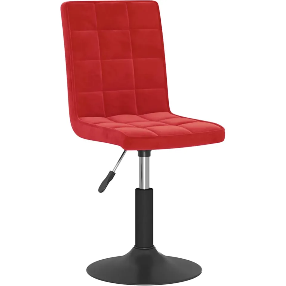 vidaXL Eetkamerstoelen draaibaar 2 st fluweel wijnrood