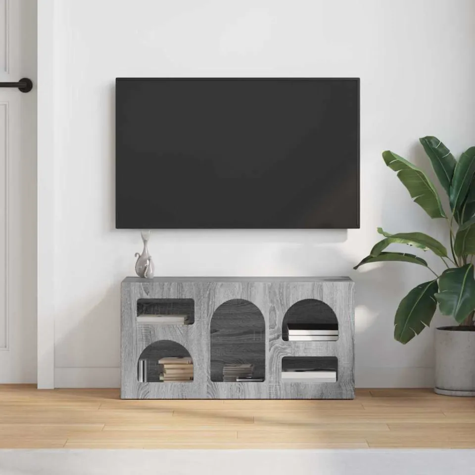 vidaXL TV-kast ELST 80 x 35 x 40 cm Grijs Sonoma Bewerkt hout, foto 3