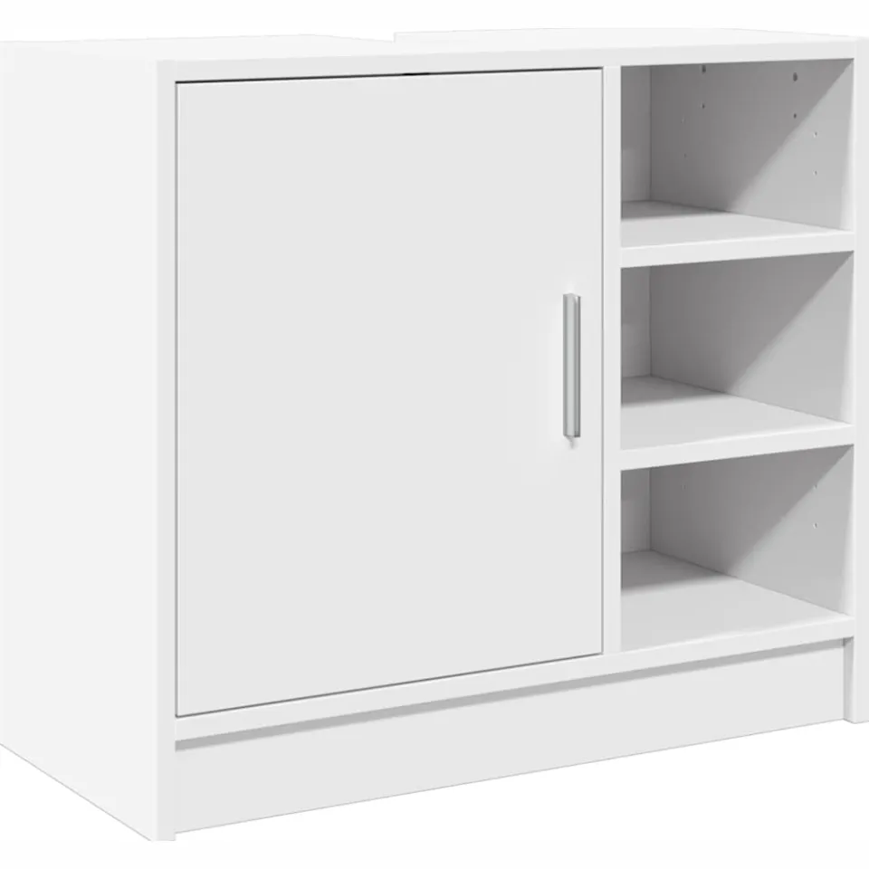 vidaXL Wastafelkast 63x29x55 cm bewerkt hout wit