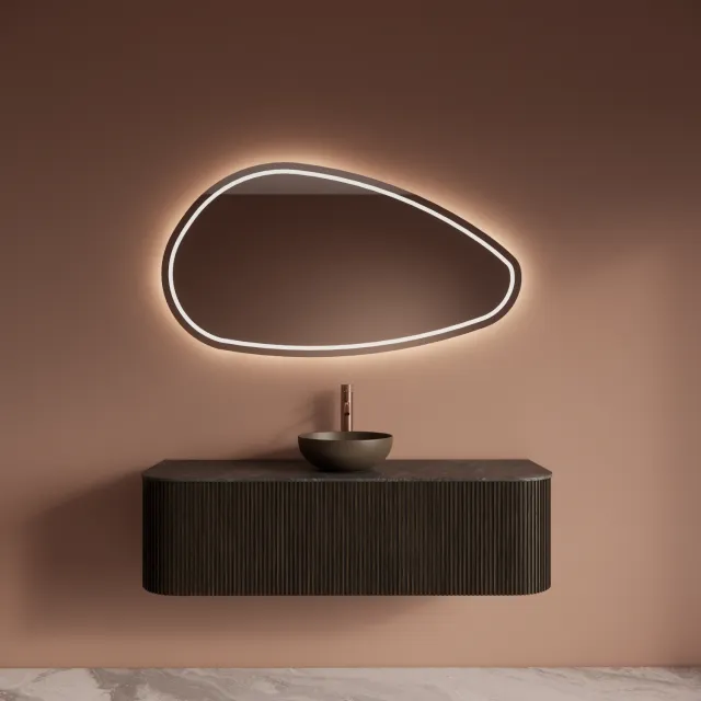 Gliss Design Badkamermeubelset Gliss Design Alluro 140 cm Charcoal Zwart