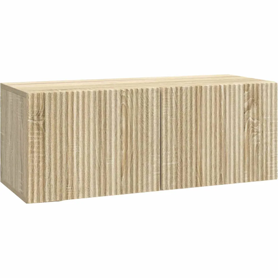vidaXL Wandbeugel TV-kast 78,5 x 31 x 30 cm Sonoma Eiken Bewerkt hout, foto 3