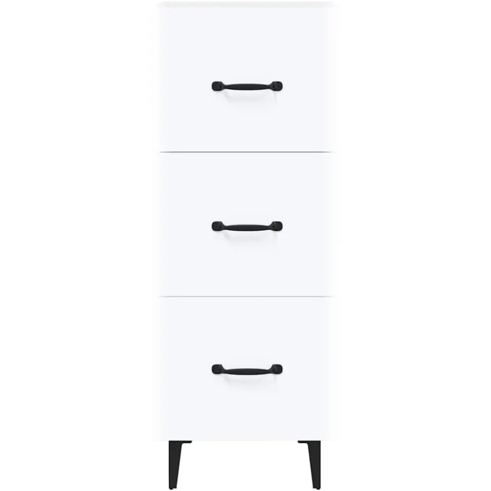 vidaXL Dressoir 34,5x34x90 cm bewerkt hout wit, foto 3
