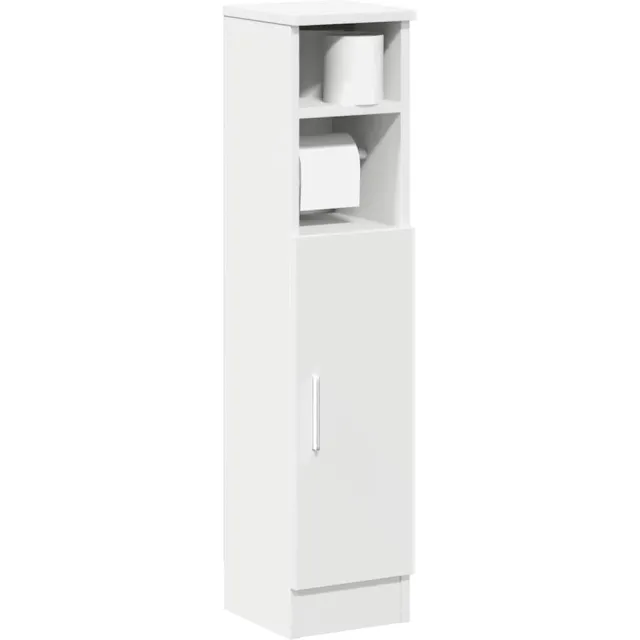vidaXL Badkamerkast met rolhouder 20,5x22x90 cm wit