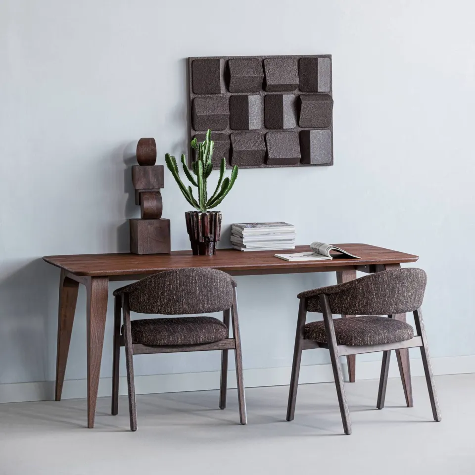 WOOOD Rubo Eettafel 180x95 cm - Mangohout - Bruin - 77x180x95, foto 3