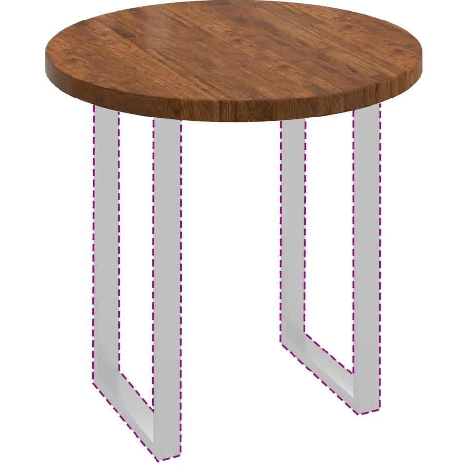 vidaXL Tafelblad Ø 80 x 4 cm Rond Massief Eikenhout Licht Bruin, foto 2
