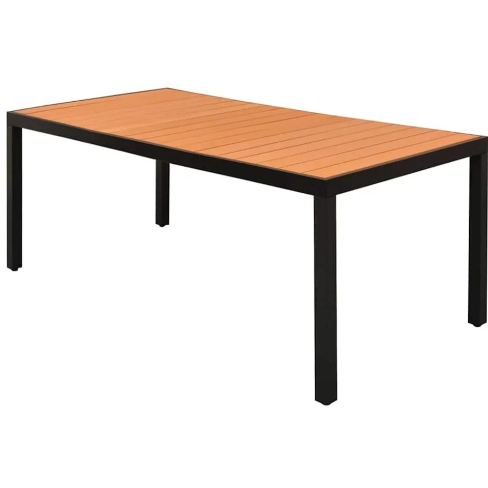 vidaXL 7-delige Tuinset PVC-rattan zwart en bruin, foto 3