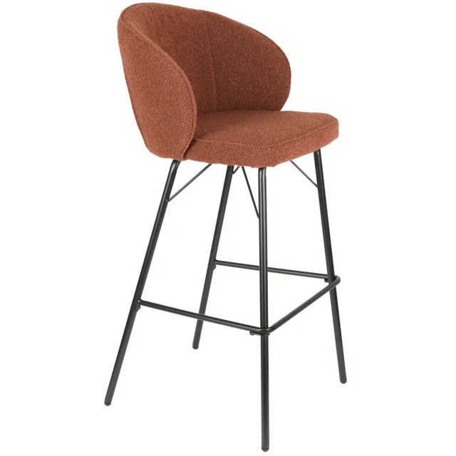 Housecraft Living Joa barkruk met rugleuning bruin