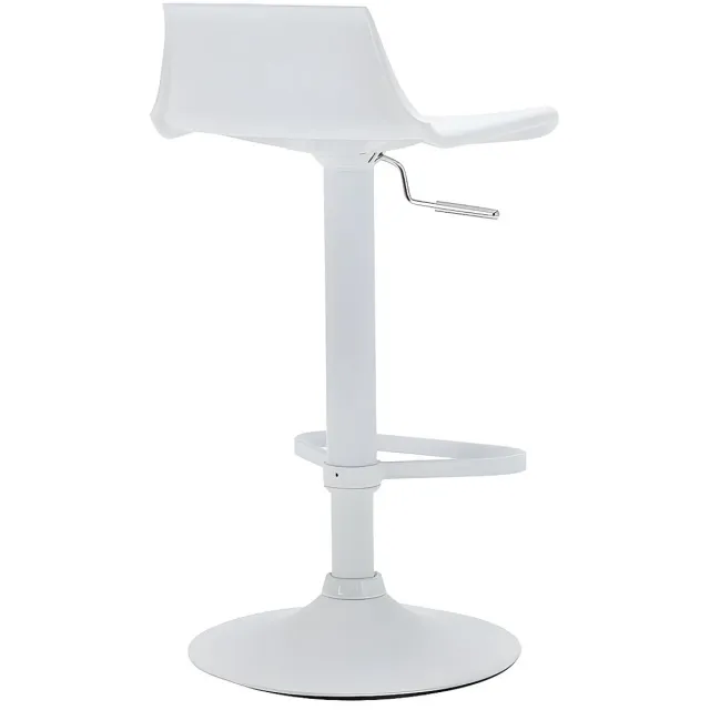 Vente-unique Set van 2 barkrukken CALAS - Polypropyleen - wit L 45 cm x H 95.5 cm x D 45 cm