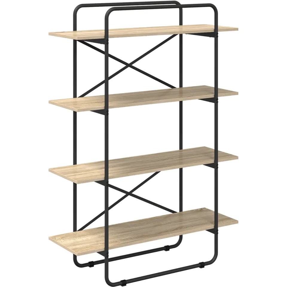 vidaXL Boekenrek 4-laags 100 x 35 x 140 cm PB Sonoma Eiken, foto 3