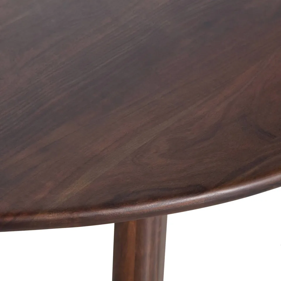WOOOD Roundly Eetkamertafel - Mangohout - Walnoot - 76x160x110, foto 7