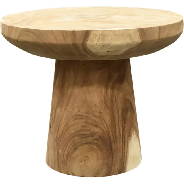 AVH-Collectie Bandung boomstam diningtafel 90x90xH75 cm Bruin / Terre, Grijs