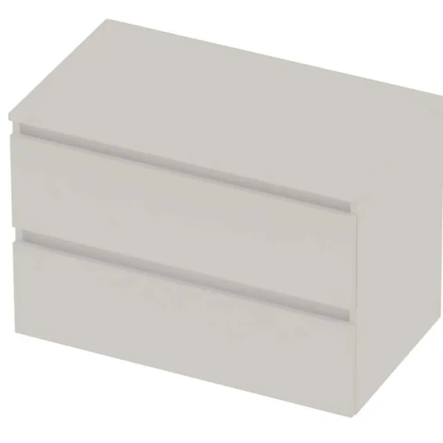 Basic-Line Deck 46 Badmeubelset Greeploos 80x46x58 cm Mat White Mat Wit