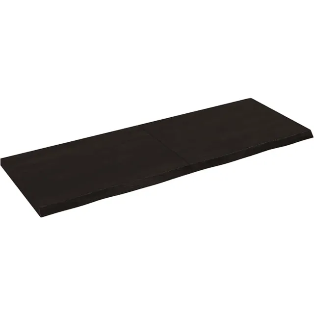 vidaXL Tafelblad 140x50x(2-4)cm behandeld eikenhout donkerbruin