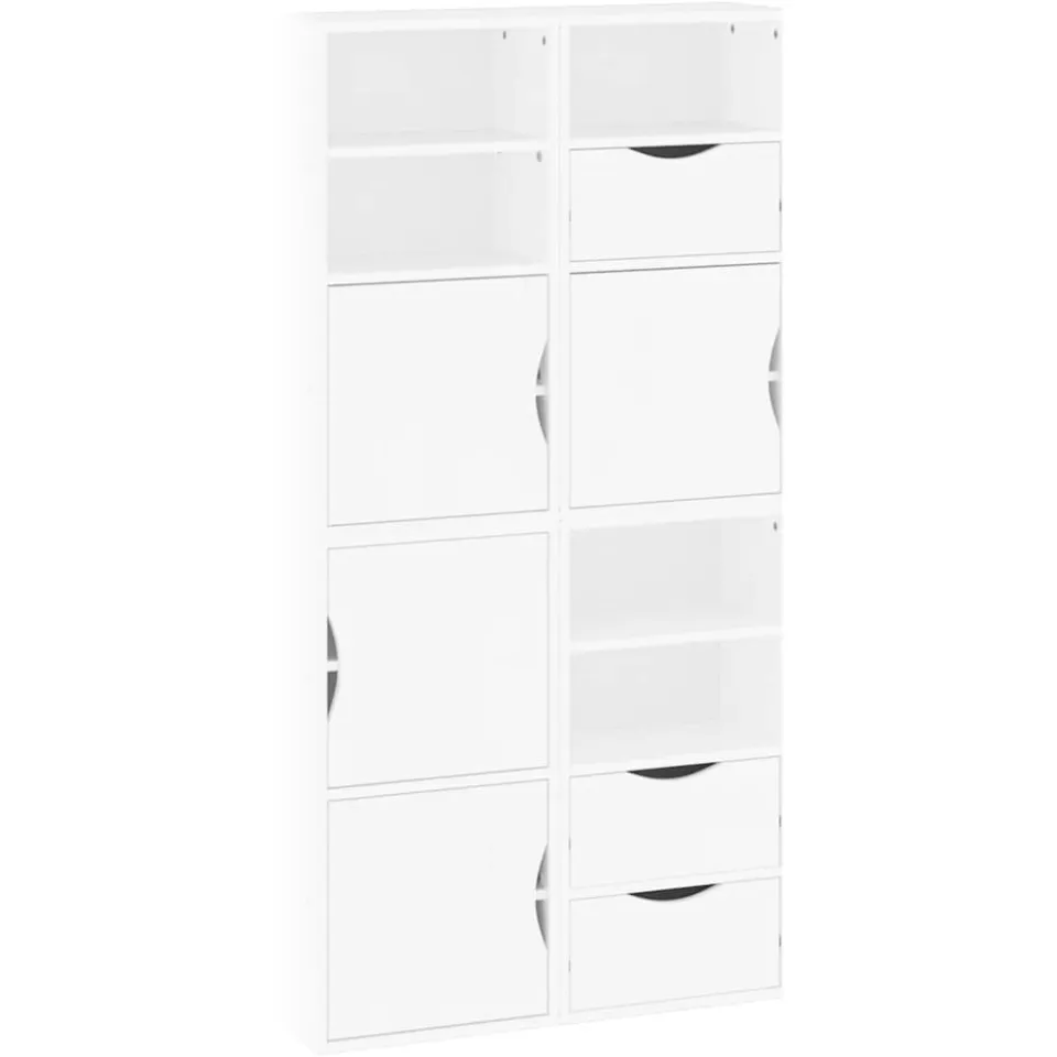 vidaXL Bijzetkasten 4 st "ODDA" 40x24x79 cm massief grenenhout wit