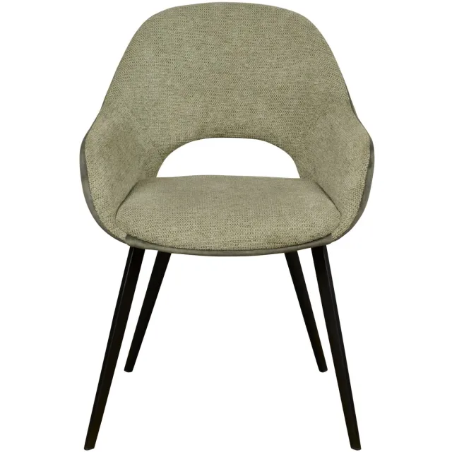 Woonexpress Eetkamerstoel Juuka - Stof - Groen - 58 x 83 x 62 cm (BxHxD)