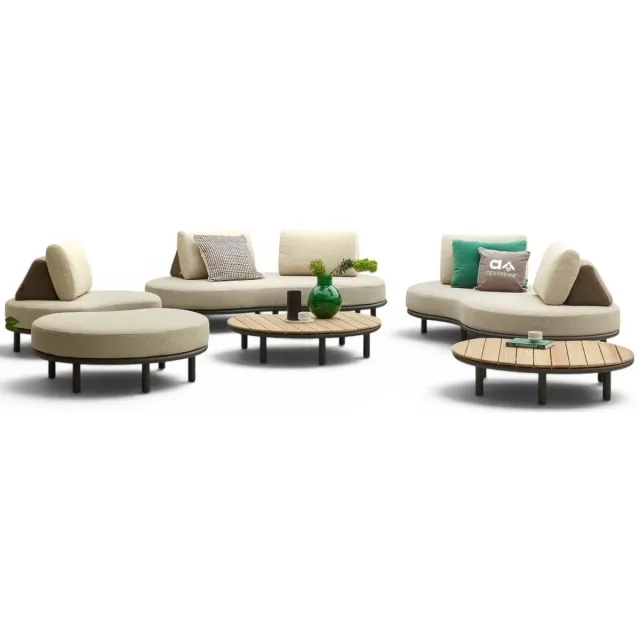 Apple Bee Moon Island Loungeset Nr. 1 | XL 410x400 cm | Bronze | 5-delig Bruin