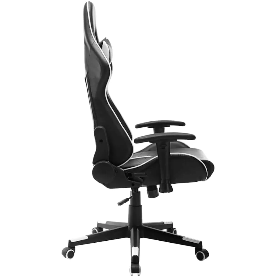 vidaXL Gamestoel kunstleer zwart en wit, foto 3