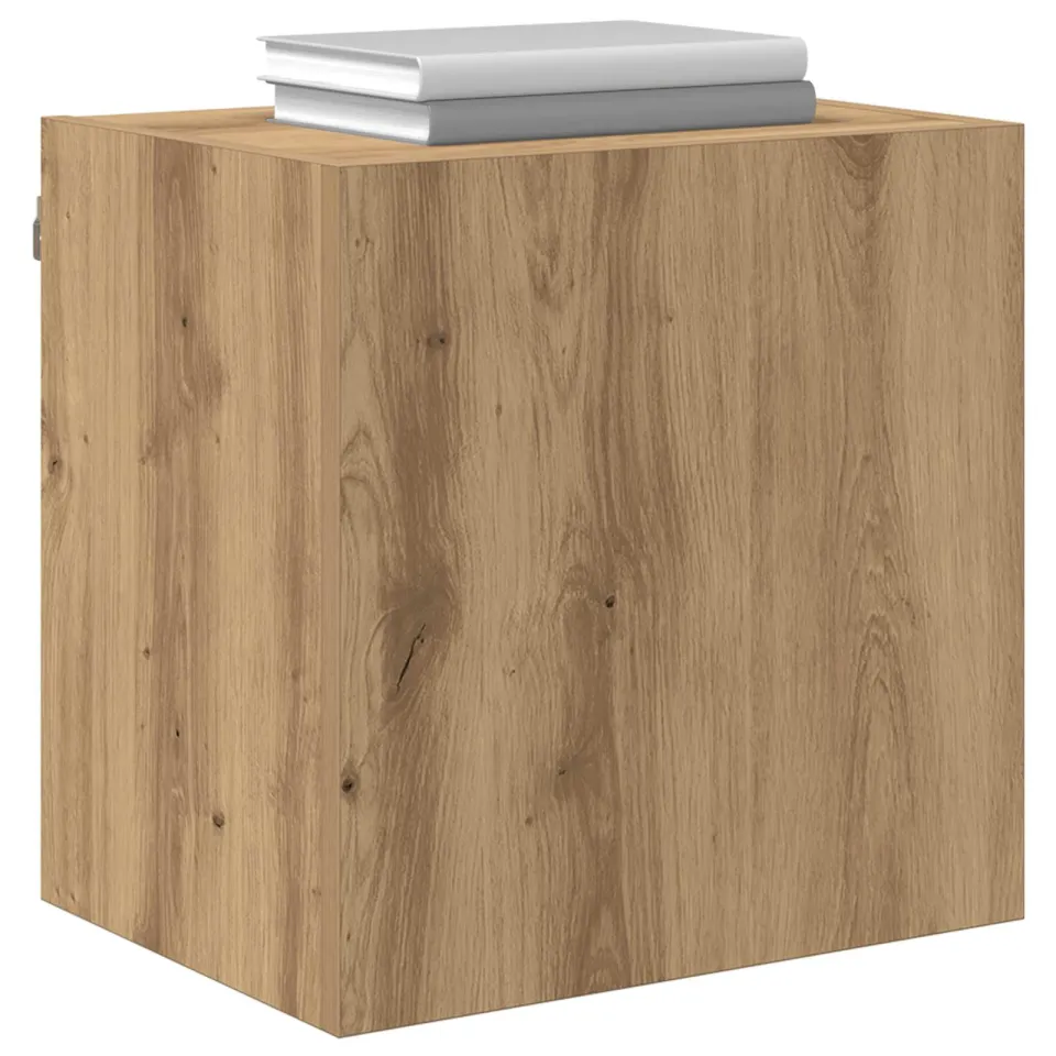vidaXL TV Wandkasten 2 st Artisan Eiken Bewerkt hout Bruin
