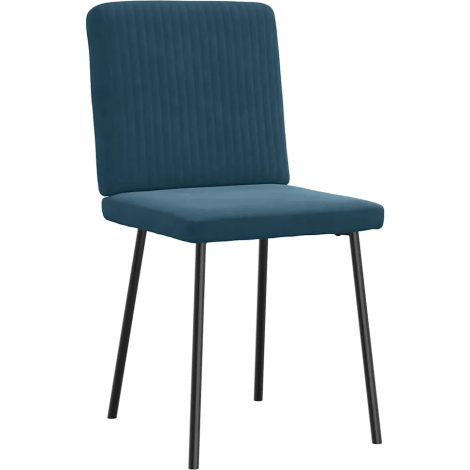 vidaXL Eetkamerstoelen 6 st fluweel blauw