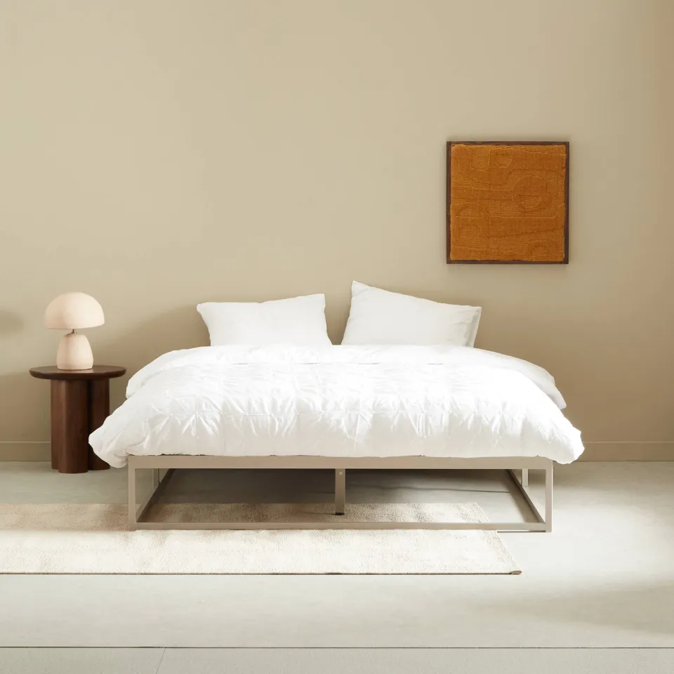 NOUS Living Dean metalen bed taupe, foto 3