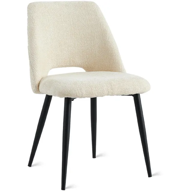 Set van 2 - Nest of Nora Eetkamerstoelen Lise - Stof - Beige Keukenstoelen