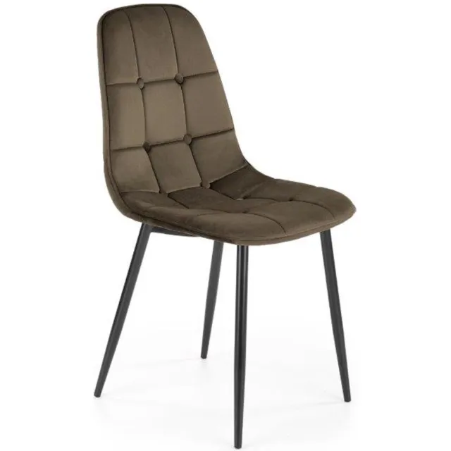 Luxury4Home W160 - Eetkamerstoel - Pikant - Weluurbeklede - Bruin Bruin;Zwart