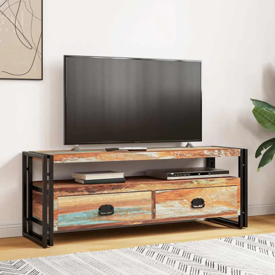 vidaXL Tv-meubel massief gerecycled hout meerkleurig, foto 3