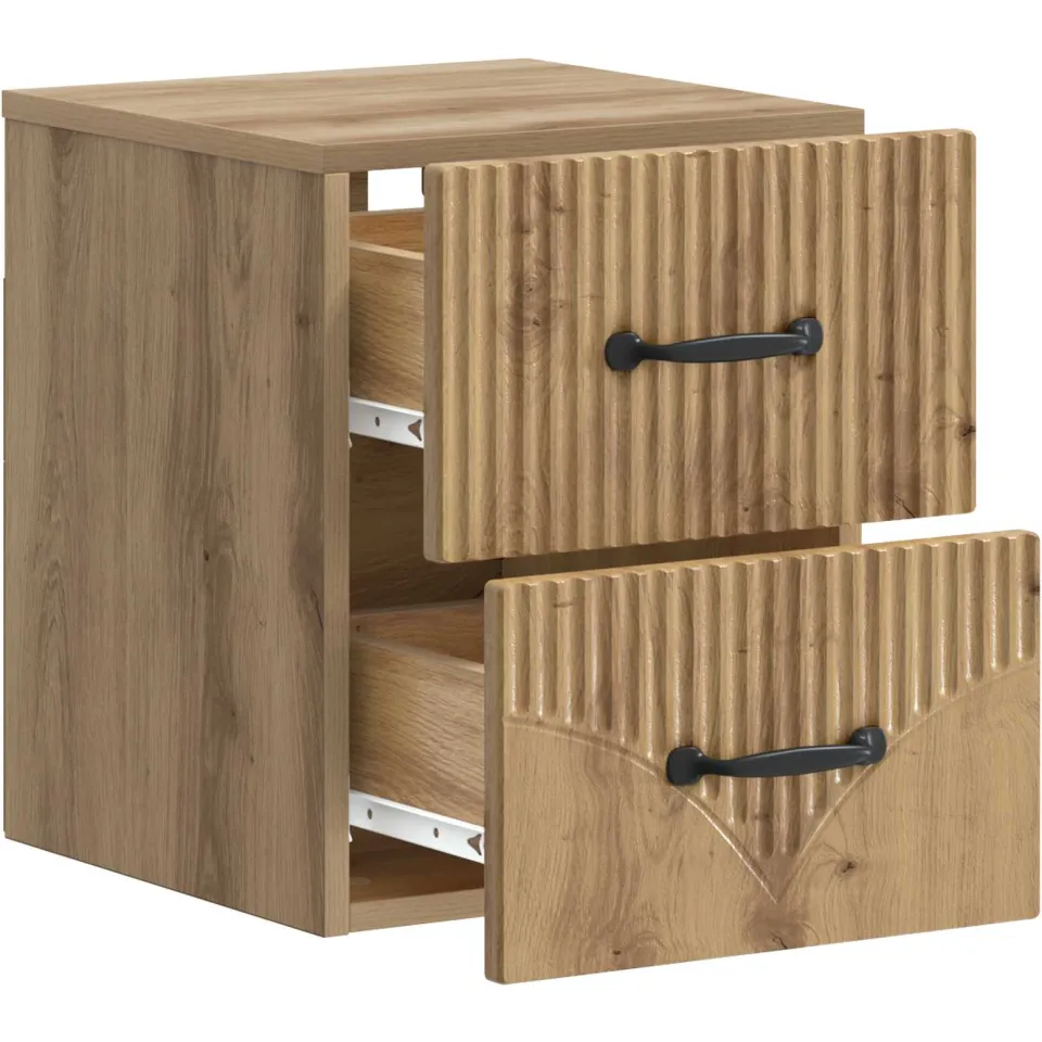 vidaXL Wandbeugel Bedkast Artisanaal eiken 34,5 x 33 x 40 cm, foto 3