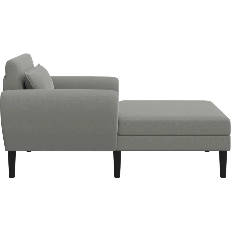 vidaXL Chaise longue Donkergrijs Grof geweven fluweel, foto 4