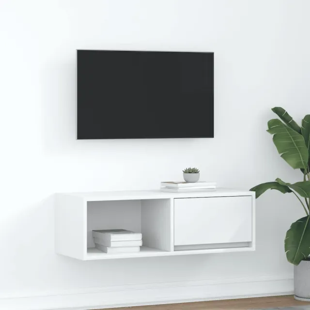 vidaXL TV-meubel 80x31x25,5 cm bewerkt hout wit, foto 2