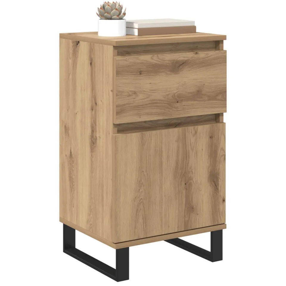 vidaXL Dressoir artisanaal eikenkleurig 35 x 40 x 70 cm Bewerkt hout Bruin