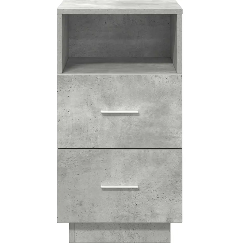 vidaXL Nachtkastjes 2 st met 2 lades 36x36x68 cm betongrijs grijs, foto 4