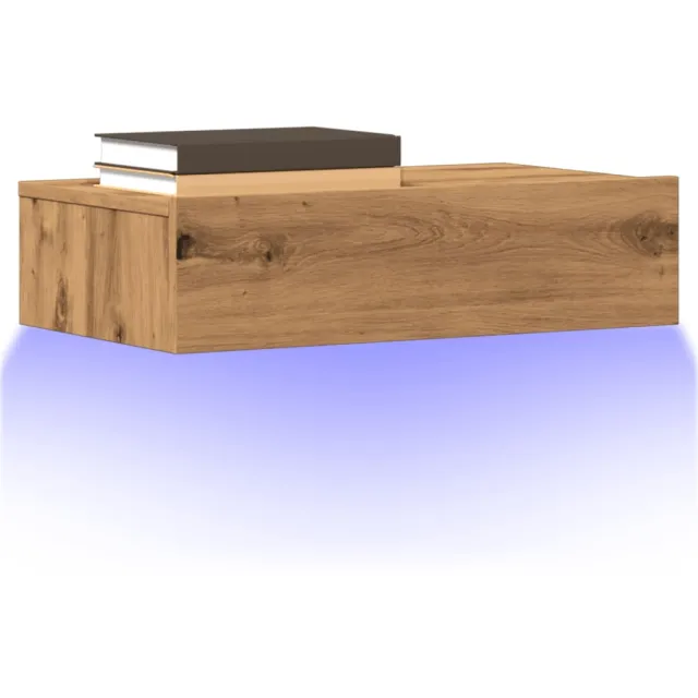 vidaXL Tv-meubels 2 st met LED's 60x35x15,5 cm artisanaal eikenkleur Bruin