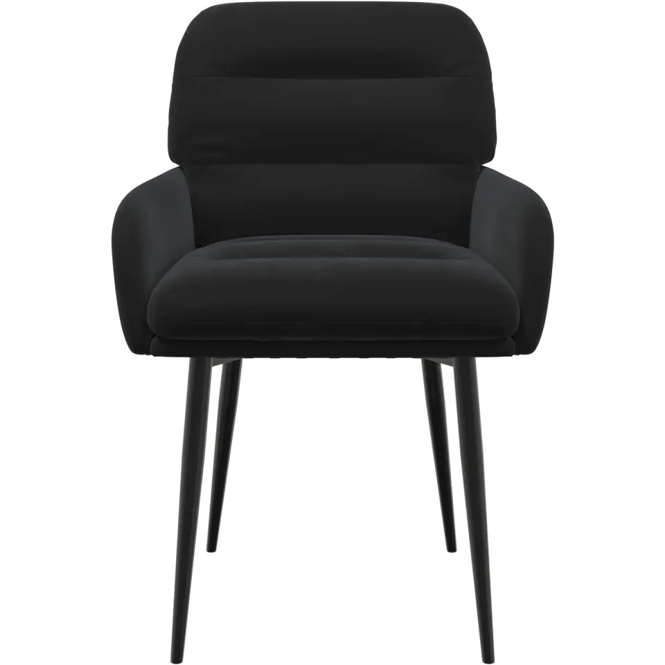 vidaXL Eettafelstoelen 2 st fluweel Zwart 59 x 59,5 x 90 cm