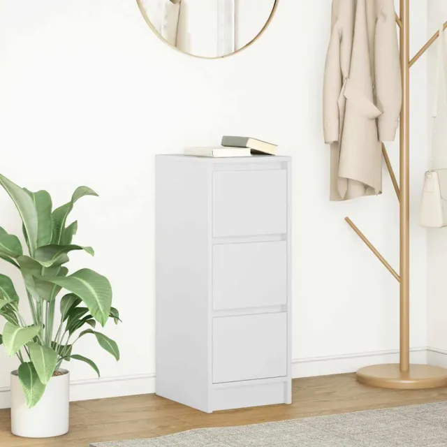 vidaXL Dressoir 29,5x34x76 cm spaanplaat wit, foto 2