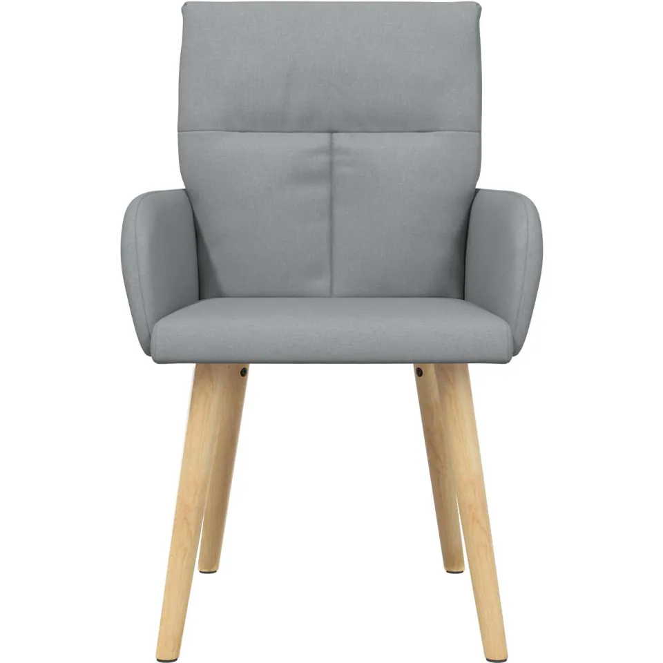 vidaXL Eettafelstoelen 4 st Stof Lichtgrijs 60 x 56 x 93 cm