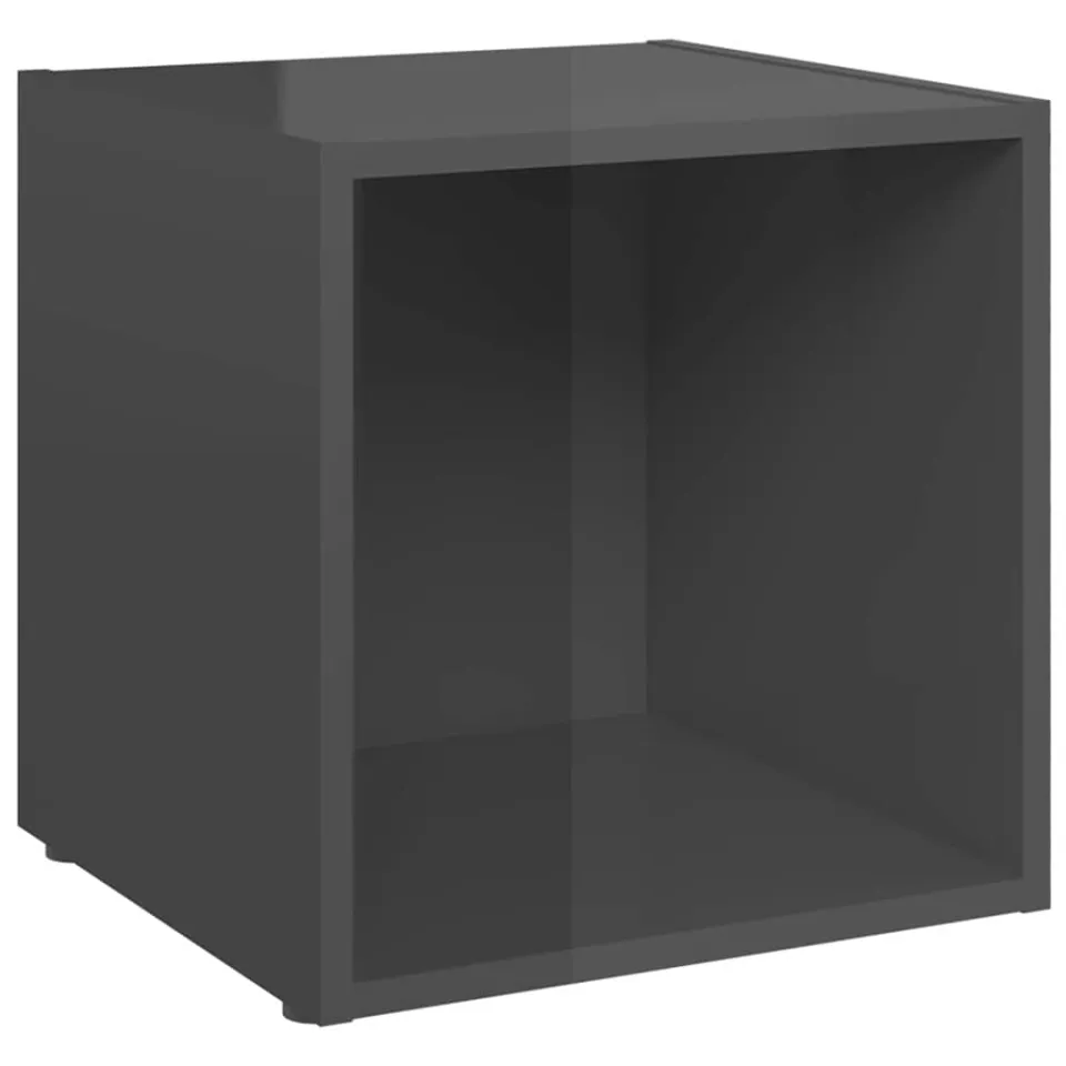 vidaXL 6-delige Tv-meubelset bewerkt hout hoogglans grijs, foto 4