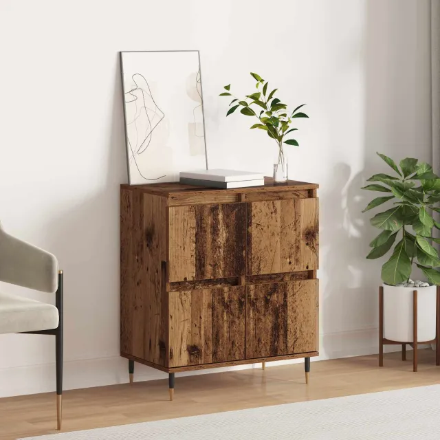 vidaXL Dressoir Oudhout 60 x 35 x 70 cm Bruin