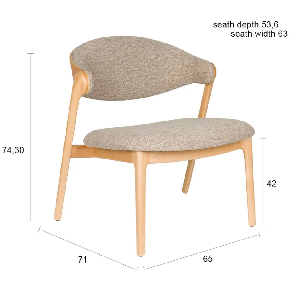 Dutchbone fauteuil Babington naturel, foto 2
