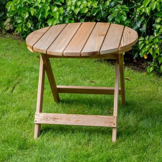 Canada Comfy Chair Originele Adirondack Bijzettafel Rond | Red Cedar hout | Binnen 2-5 werkdagen geleverd | 10 jaar garantie | Comfy Side Table CST 400 Cederhout