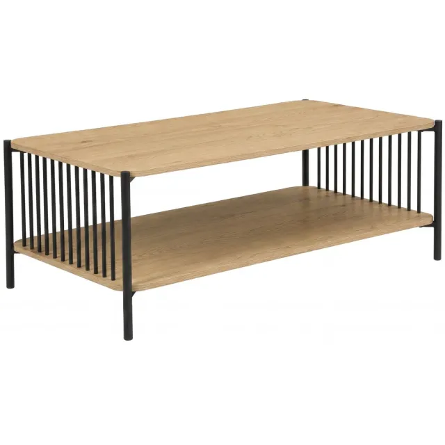 Wohnling Salontafel zwart opbergvak 110x60 cm - WL7.636 Zie omschrijving